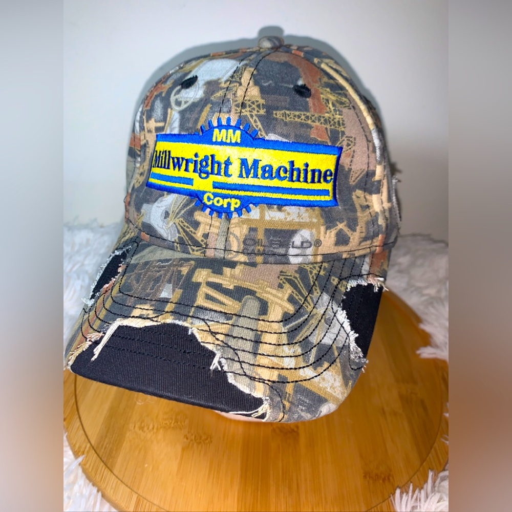 MM Millwright Machine Corp AJM International Company Baseball Cap Camo